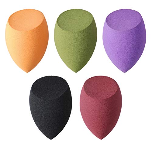 5 Pcs Makeup sponges Set Blender Beauty Cosmetics Tool Flawless Facial Powder Puff Foundation Sponges Professional Make Up Applicator Latex-Free Suit for All Skin Type (001)