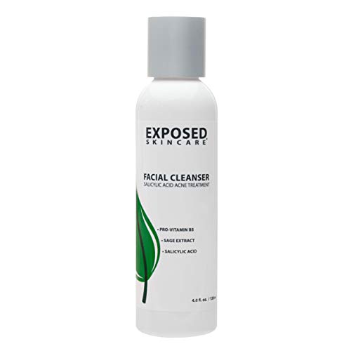 Exposed Skin Care Facial Cleanser Acne Treatment Step 1 – Complete Breakout Eliminating Face Wash for Teens/Adults - Gentle Natural Tea Tree and Salicylic Acid - 4 Fluid Ounces