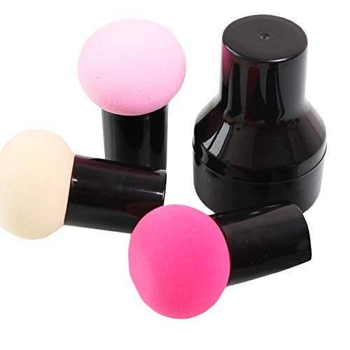 FOCALLURE 3 Pcs Makeup Blenders Sponges Set and Holder Beauty Foundation Makeup Set for Liquid Cream Flawless Coverage Latex-Free Multi-colored