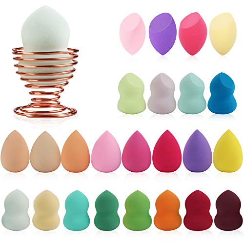 Makeup Blender Sponge, Maredash Colorful Beauty Sponges Latex-free Blender (24pcs Sponges, 1pc Sponge Holder)