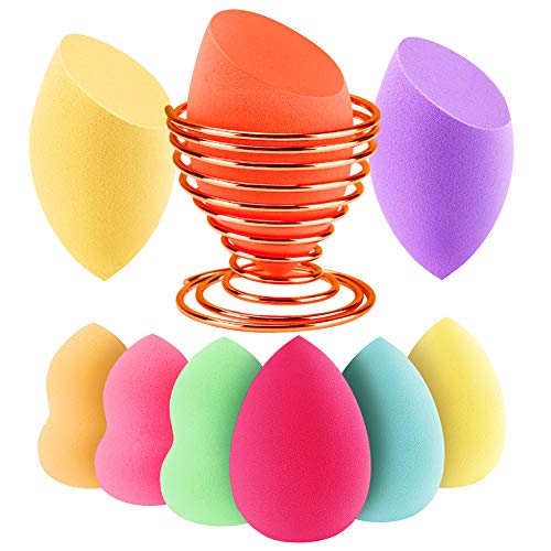 Makeup Sponge Set, Terresa 9 Pack Makeup Blenders Foundation Blending Sponges, 3 Shapes Beauty Make Up Blender with Sponge Holder, Cosmetic Tools for Liquid, Powder, BB Cream and Sunscreen