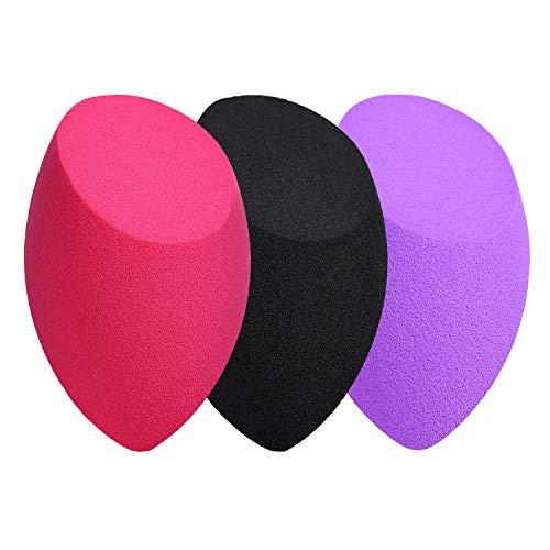 Makeup Sponges, 3-Pack Blender Beauty Foundation Blending Sponge, Professional Beauty Makeup Set for Dry & Wet Use