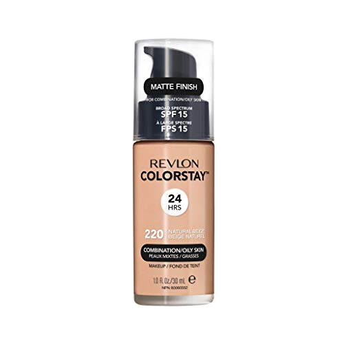 Revlon Colorstay Liquid Foundation For Combination/Oily Skin, Spf 15 Natural Beige, 1 Fl Oz