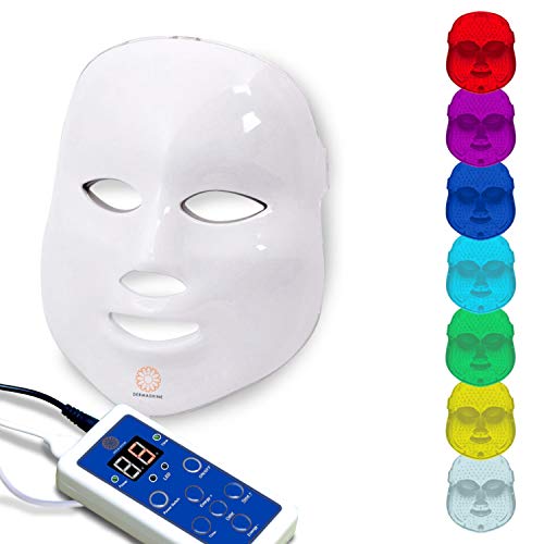 Dermashine Pro Wireless 7 Color LED Mask for Face | Photon Red Light For Healthy Skin Rejuvenation Therapy | Collagen, Anti Aging, Wrinkles, Scarring | Korean Skin Care, Facial Skin Care Mask, LED Face Mask