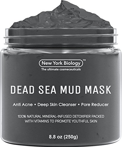 New York Biology Dead Sea Mud Mask for Face and Body - Natural Spa Quality Pore Reducer for Acne, Blackheads and Oily Skin - Tightens Skin for A Healthier Complexion - 8.8 oz