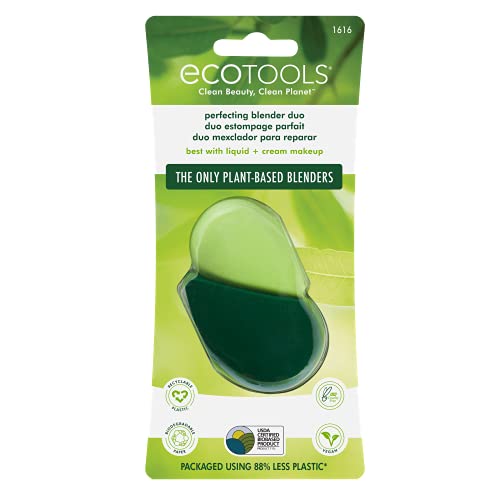 EcoTools Perfecting Blender Duo, 2 Beauty Sponges for Flawless Foundation Coverage